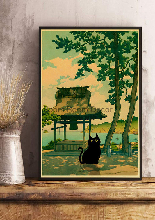 Digital Cats Cute Poster Kraft Paper Prints