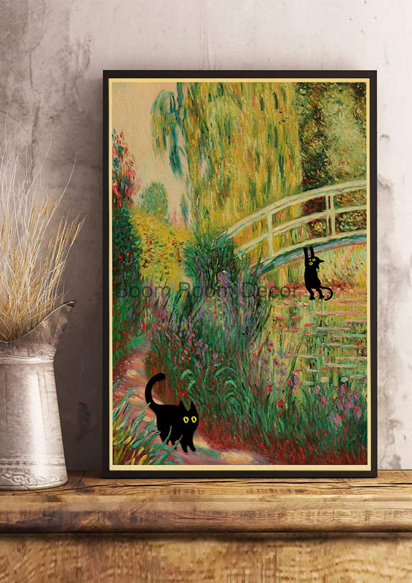 Digital Cats Cute Poster Kraft Paper Prints