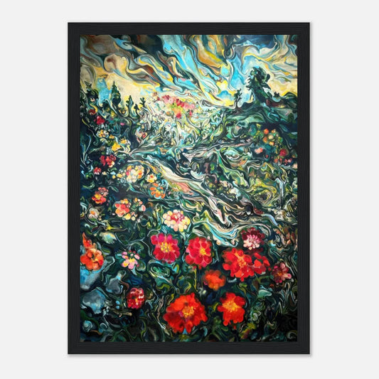 Abstract Floral Landscape Painting