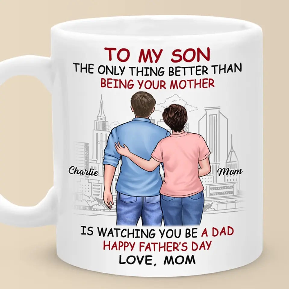 Family Personalized Custom Mug - Father's Day, Gift For Mom, Son