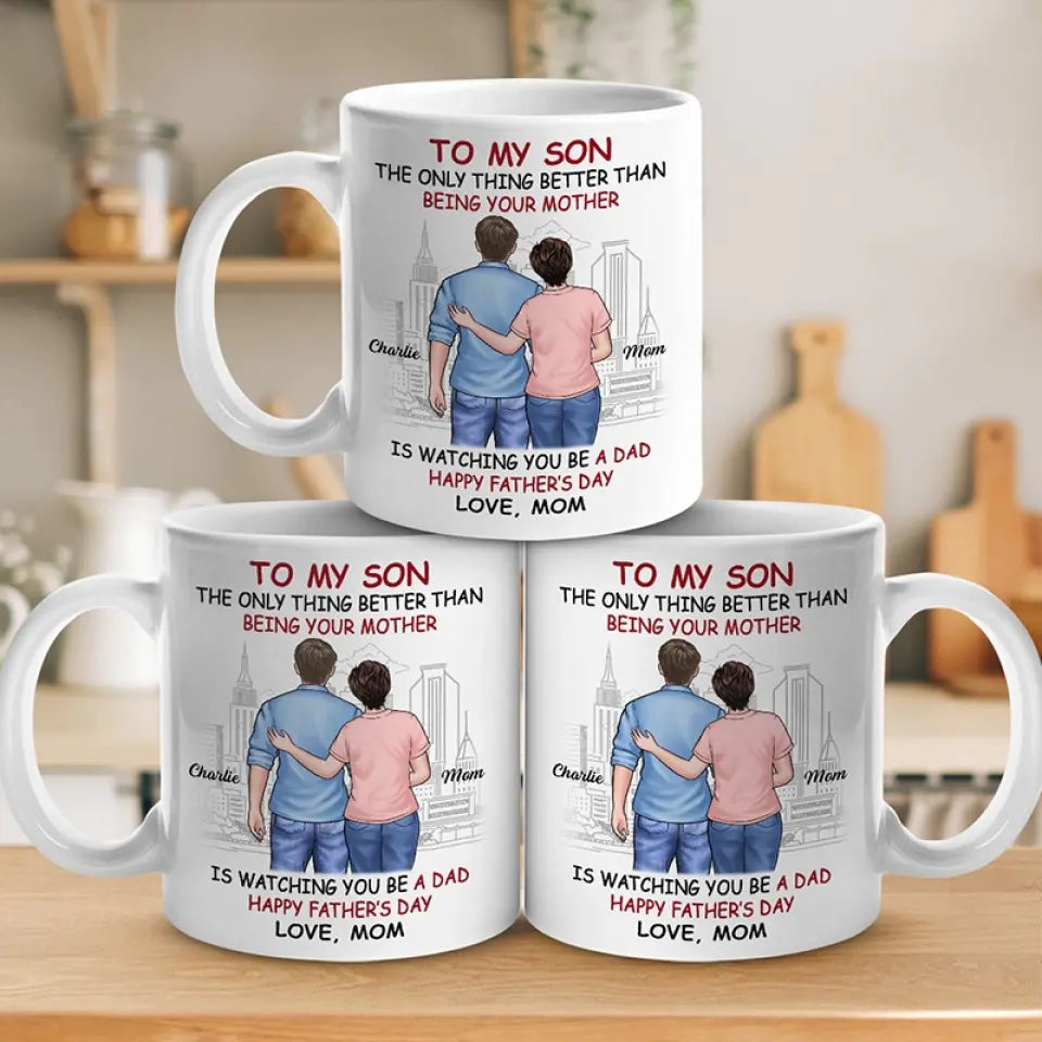 Family Personalized Custom Mug - Father's Day, Gift For Mom, Son