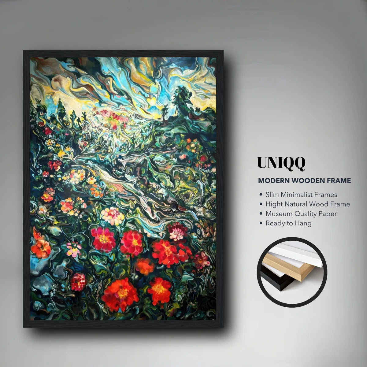 Abstract Floral Landscape Painting