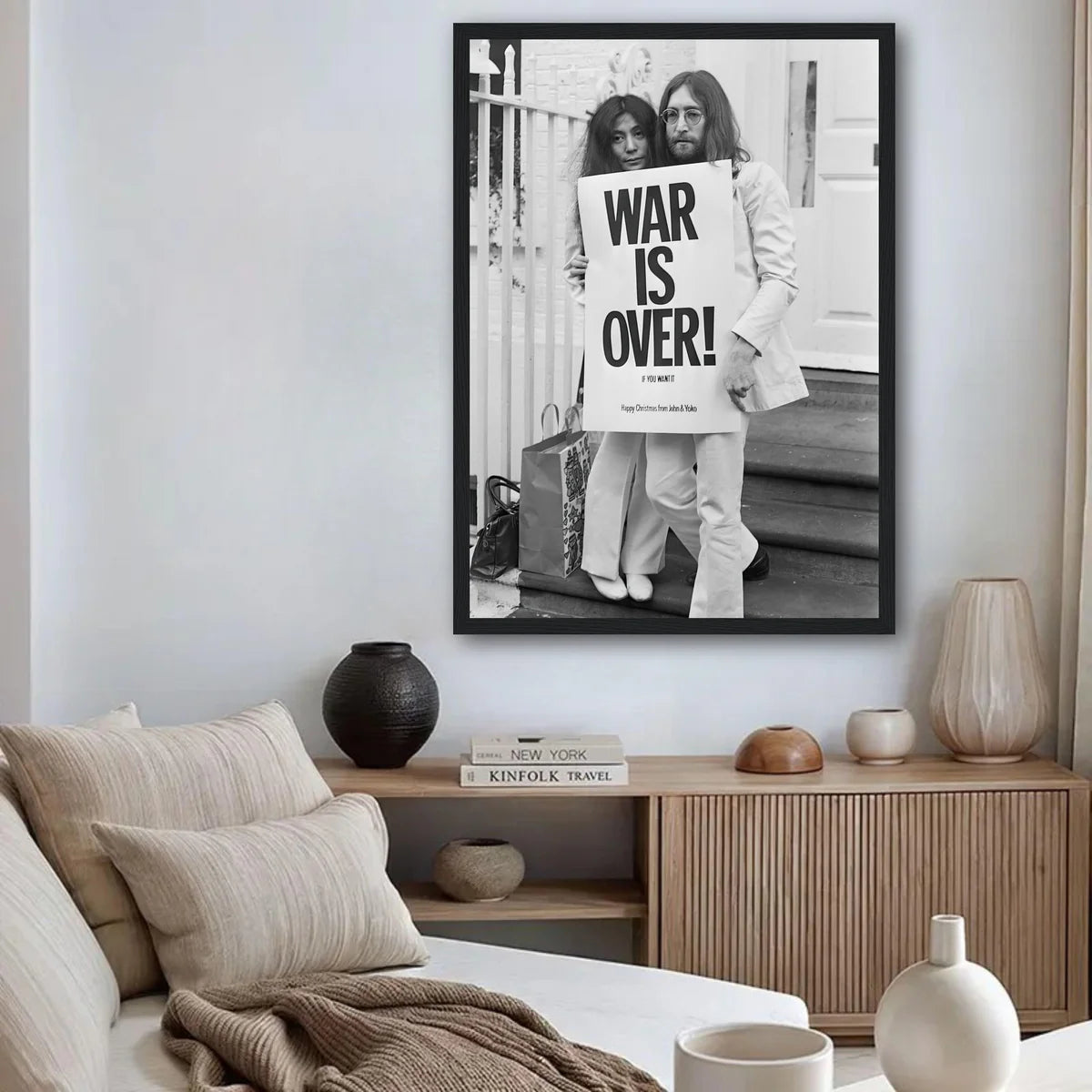 John Lennon & Yoko Ono - War is Over (Happy Xmas) Framed Print